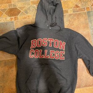 Boston College hoodie.